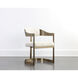 Beaumont Antique Brass / Rhea Light Barley Dining Armchair